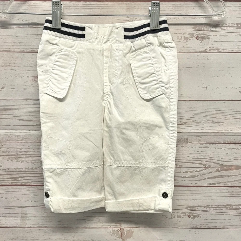 3 pommes pull on pants white cotton pants
